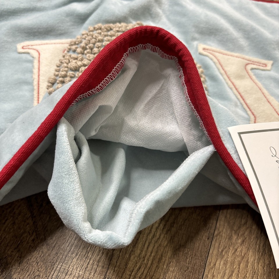 Thro Marlo Lorenz JOY Christmas Throw Pillow Cover 12x20 NEW TAGS Blue