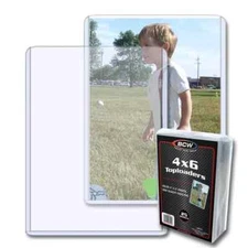 (10) BCW 4x6" TOPLOADERS - TRADING CARD BOX TOPPER, PHOTO, POSTCARD RIGID HOLDER