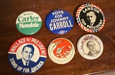 Vintage Political Button Collection Wallace, Landon, Carter, Carroll!