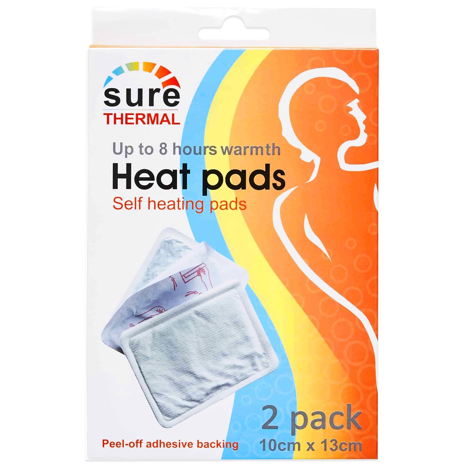 SELF-HEATING PATCHES 2 Pack 8hr Hot Deep Heat Pad Adhesive Back Ache ...