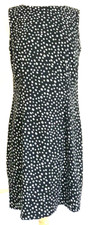 Polka Dot  Shift Dress, A-line, AB Studio Knee Length Office 8 Modest Sheath
