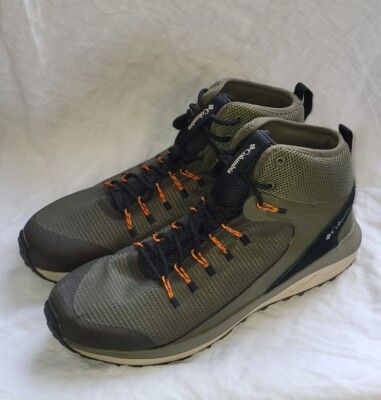 Columbia Mens 15 Trailstorm Green Mid Waterproof Wide Hiking Boot Techlite 