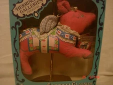 Herrington Galleries American Carousel Classics 15" Pink Pig Figure - NIB