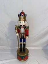 King Nutcracker Blue , red  and Gold With Crown 15 inch