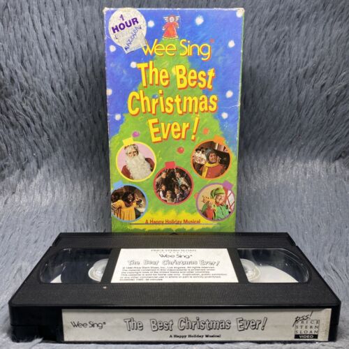 Wee Sing - The Best Christmas Ever VHS Cinta folleto de canciones 1990 David Poulshock - Imagen 1 de 8
