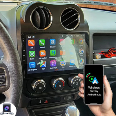 For Jeep Patriot/Compass 64GB Apple CarPlay Android 13 Car Stereo GPS Radio +CAM