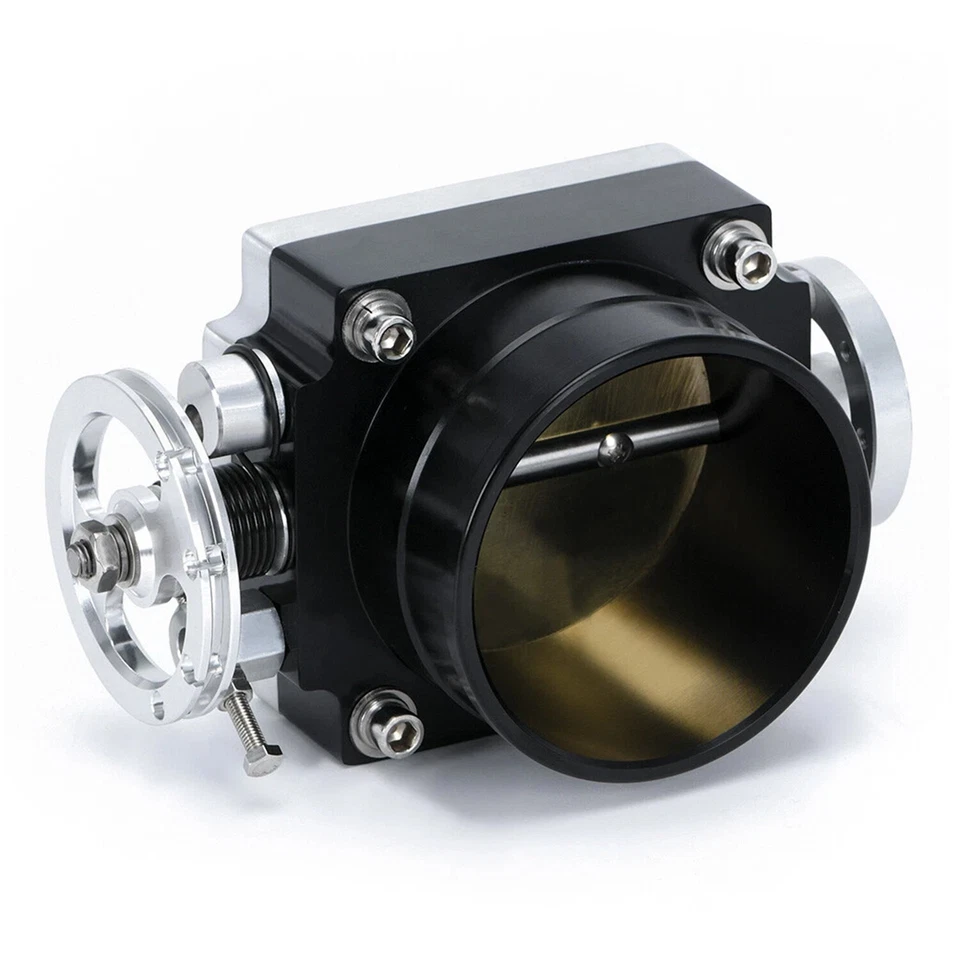 Cuerpo de acelerador inverso Billet negro 90 mm con sensor TPS para Toyota Supra 1JZ 2JZ Foto 4 de 4