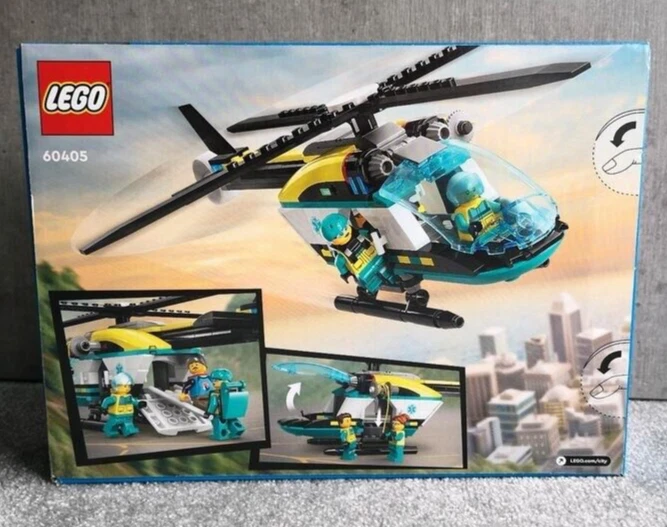 LEGO City Helicóptero de Rescate de Emergencia 60405 Juguete Kit de Construcción 226 piezas Foto 2 de 4