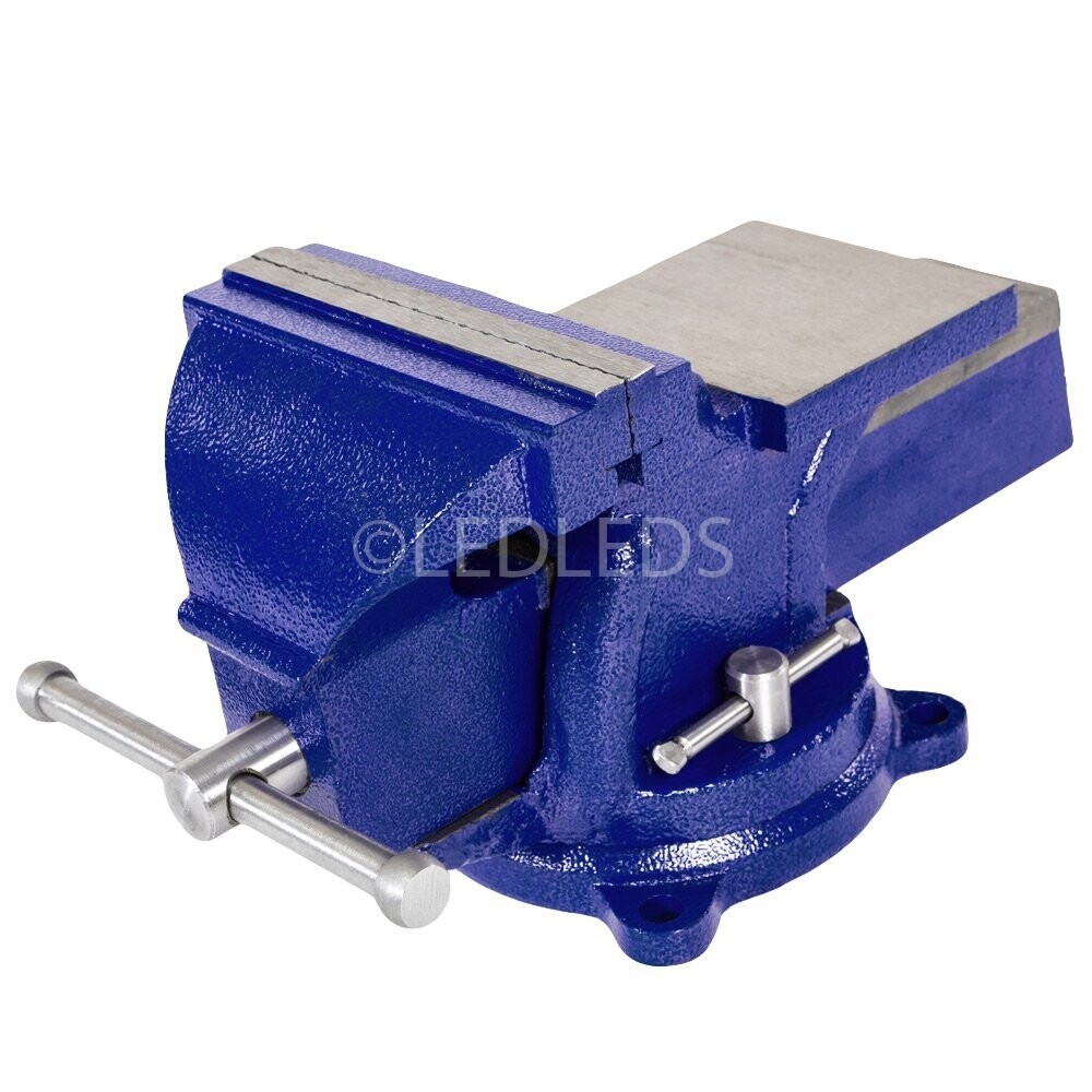 Morsa Acciaio 125mm Base Girevole 360° Banco Lavoro Incudine