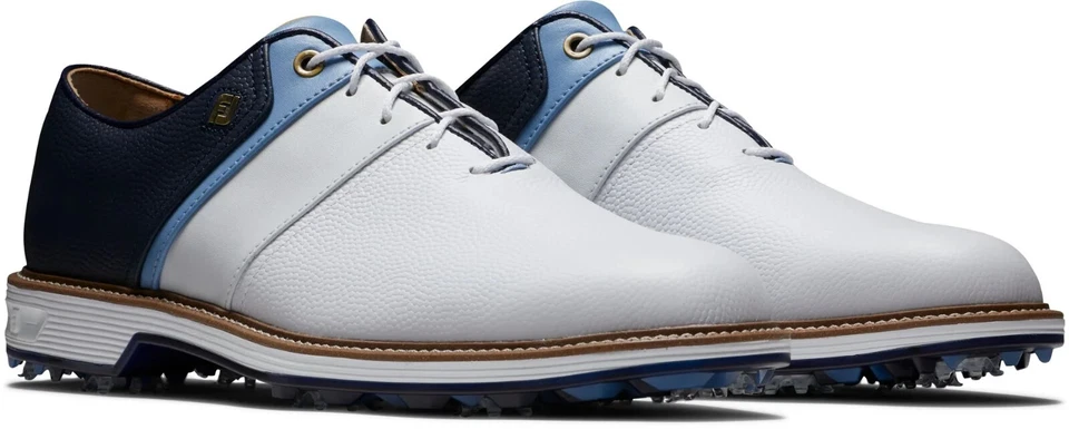 Обувь для гольфа FootJoy Dryjoys серии Premiere Packard - белая/синяя 54398-BLEMS - Изображение 2 из 4