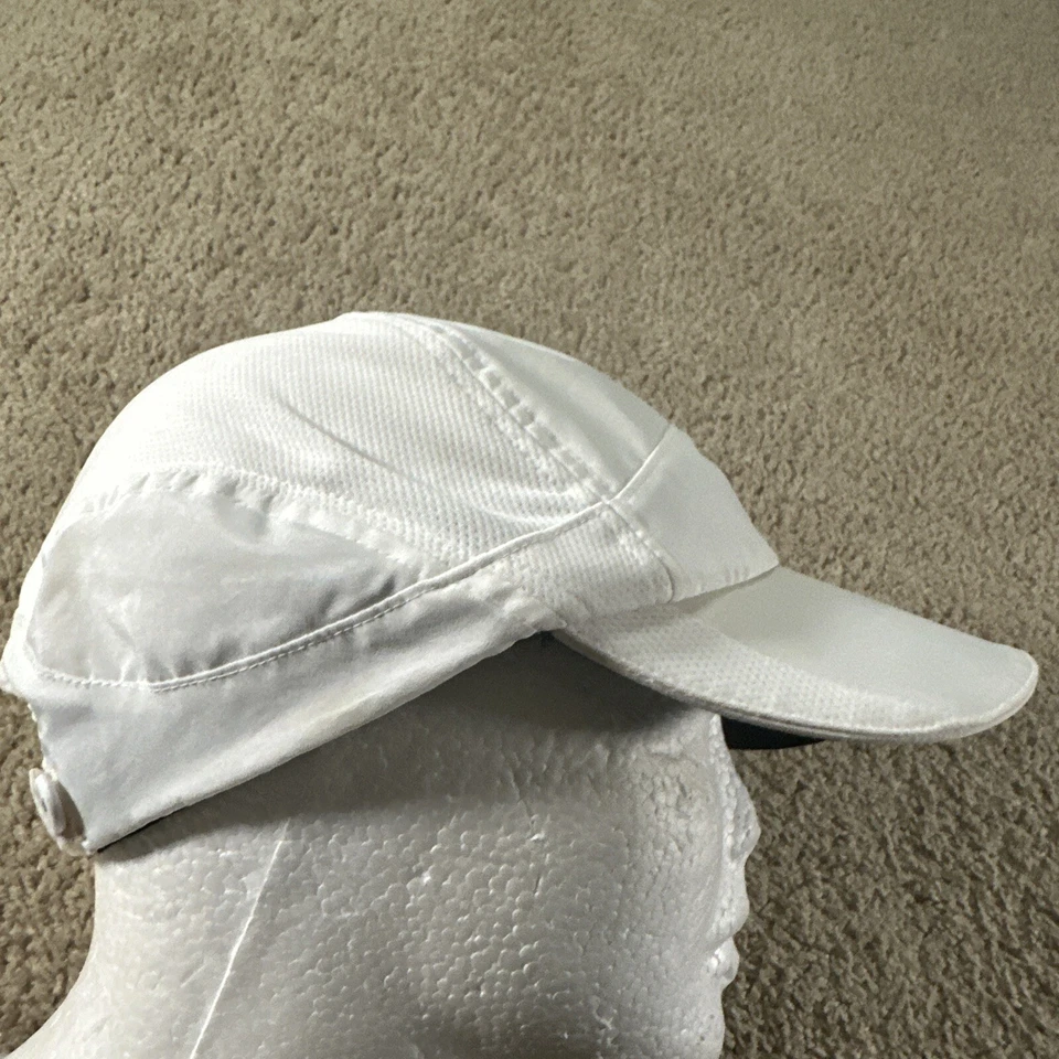 NIKE Hat Cap Adult White Strapback Tailwind 7 Panel Reflective Featherlight - Image 4 of 4