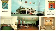 Husqvarna Postcard Vtg MHF Motel Husqvarna Sweden 