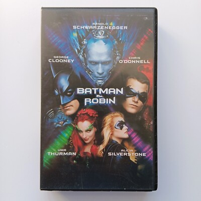 BATMAN & Robin, George Clooney, Schwarzenegger, Uma Thurman, 1998 VHS DEUTSCH
