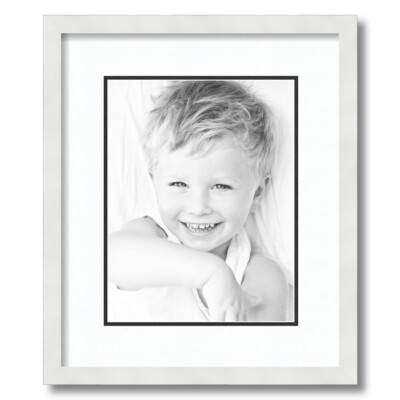 ArtToFrames Matted 14x17 White Picture Frame with 2'' Double Mat, 10x13 Opening