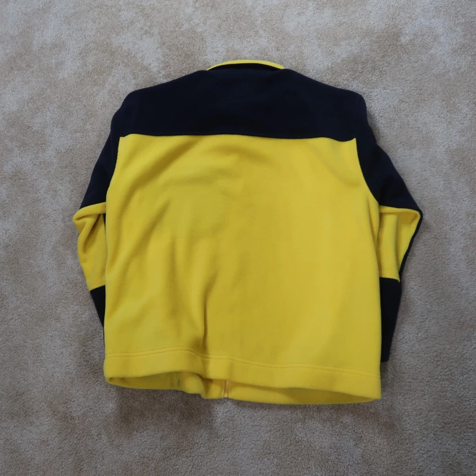 Sudadera de colección Tommy Hilfiger cremallera completa polar para hombre XL amarillo azul Y2K Foto 4 de 4