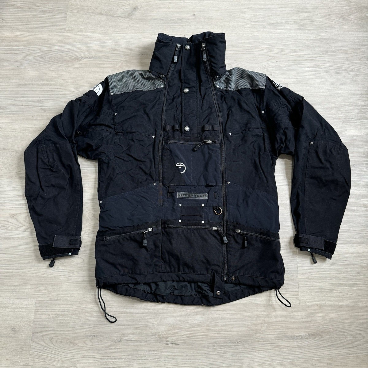 The North Face Steep Tech Jacket Mens Large Black Ski Hooded Scot