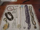 Vintage lot of 17 Good costume jewelry with some sterling silver pieces