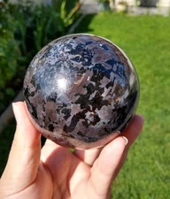 Indigo Gabbro Polished Sphere, Indigo Gabbro Orb, Mystic Merlinite Sphere