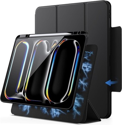 JETech Magnetische Hülle für iPad Pro 13 Zoll (2025/2024)   Abnehmbar, Drehbar, 
