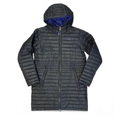 LL Bean Jacket Black DownTek Puffer Coat Down Hooded Long Parka Wmns S Youth XL