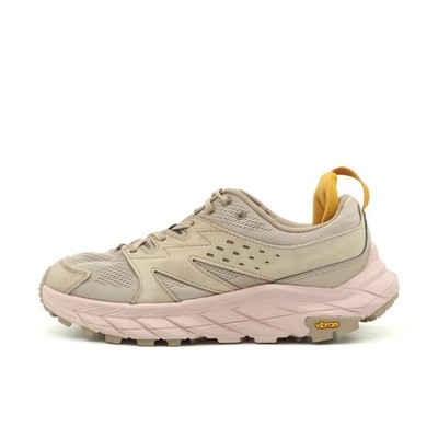 Hoka One Damen W Anacapa Breeze Low Sneaker Beige/Rosa Trail EU 42 2/3