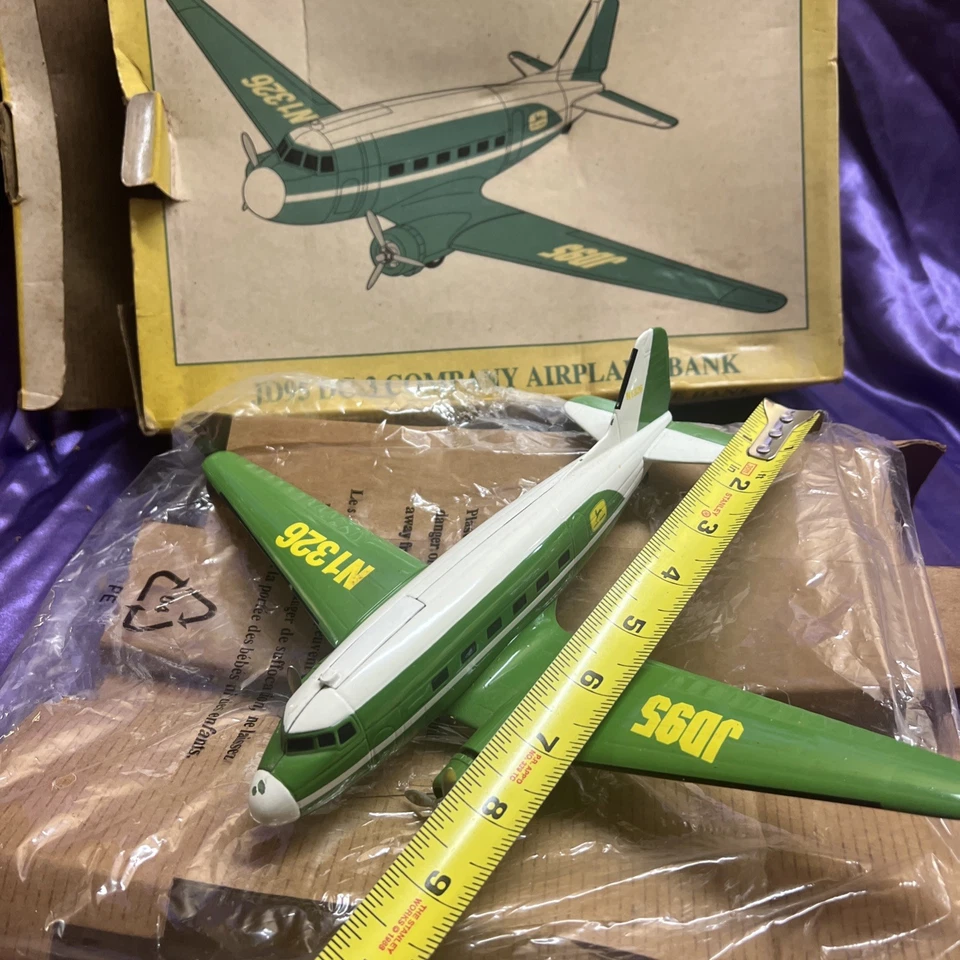 John Deere JD95 DC-3 COMPAMY Avión Die-Cast Banco Liberty Classics ESPECIFICACIÓN FUNDIDO Foto 4 de 4