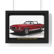 Legendary 1968 Ford Mustang Shelby GT500KR Convertible Poster - Iconic Muscle