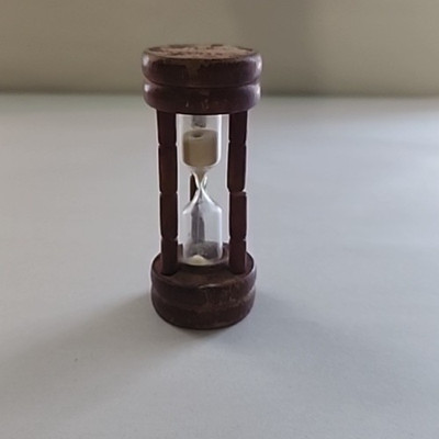 Vintage Wood 3-Minute White Sand hour glass Egg Timer 4 
