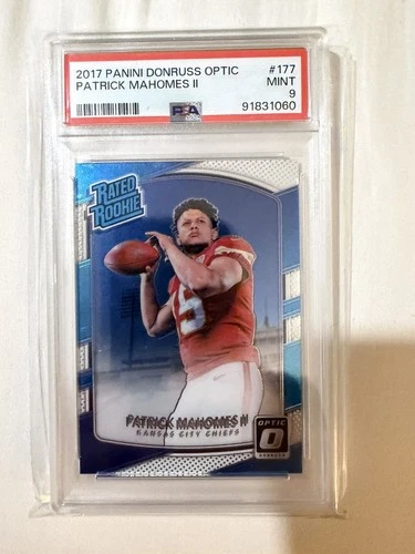2017 Panini Donruss Optic Rated Rookie Patrick Mahomes II PSA 9 Chiefs #177