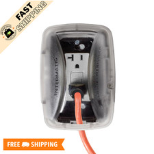 Weatherproof Outdoor Electrical Outlet Cover Heavy Duty Grey Easy Install Safe