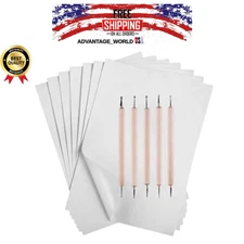 50 Sheets Carbon Paper Graphite Paper White Carbon Transfer 8.5 x 11.5 inch