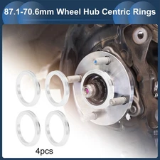 OD 87.1mm to ID 70.6mm Car Wheel Hub Centric Rings Aluminium Alloy 4 Pcs