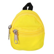 Mini Doll Zipper Backpack, Tiny Doll Backpack Yellow 