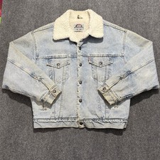 Vintage Levi s Sherpa Lined Denim Jacket USA Made 80s 90s Medium Grunge