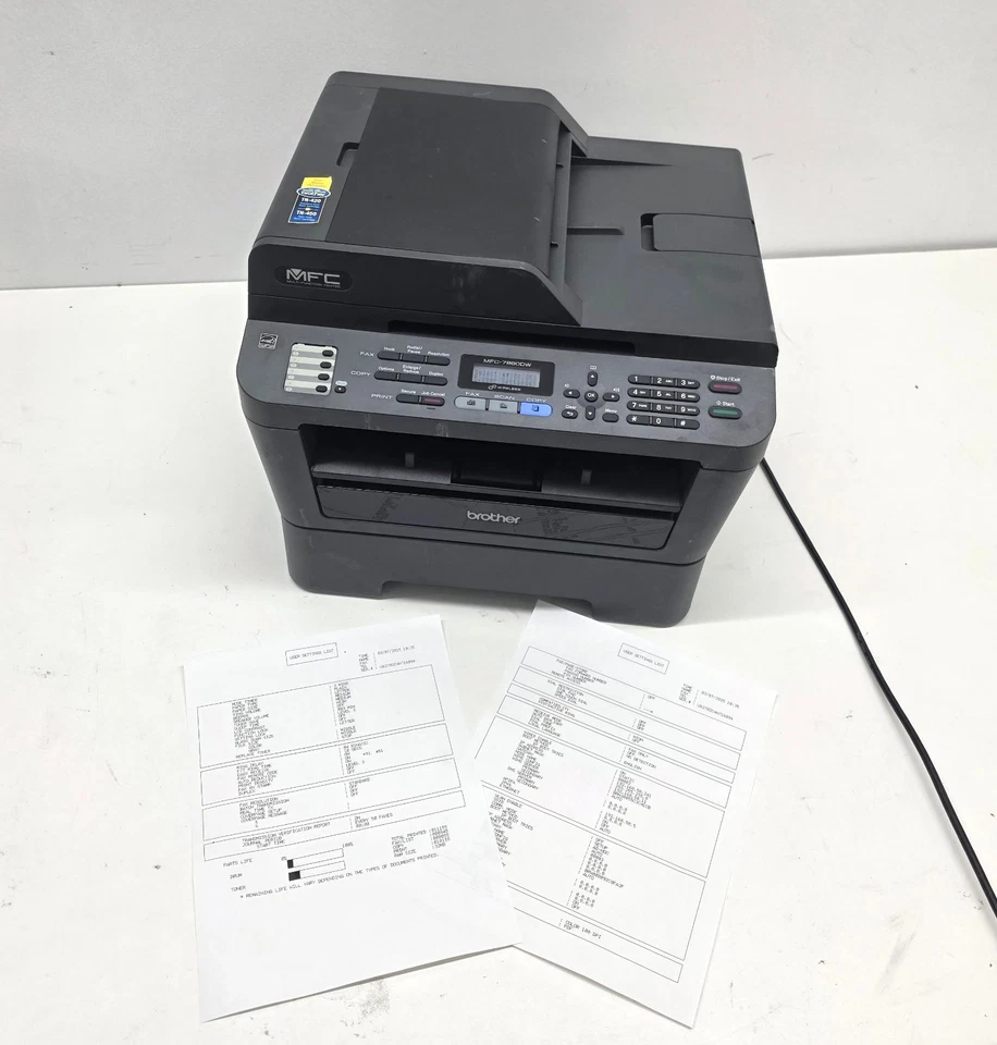 Brother MFC-7860DW Wireless Duplex Scanner Fax Copier Workgroup Printer - Image 2 of 4