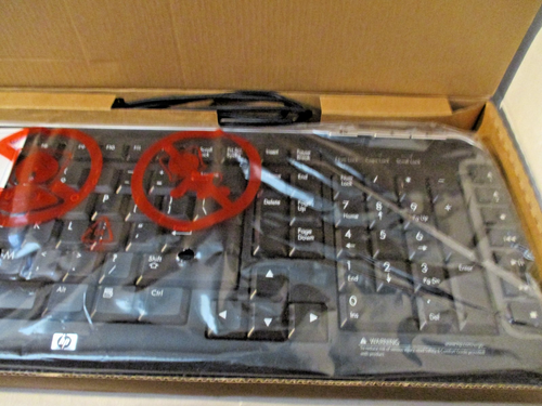 hp Keyboard Model # 5189 P/N 5070-2536 Corded / Wired w/ Plug-In Jack New in Box - Picture 9 of 12