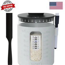 Wide Mouth Sourdough Jar Starter Kit 33 oz - UPGRADED 2026 DESIGN with Reinfo...