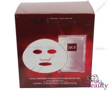SK-II Travel Exclusive Facial Treatment Crystal Clear Mask Set 20 Masks NIB