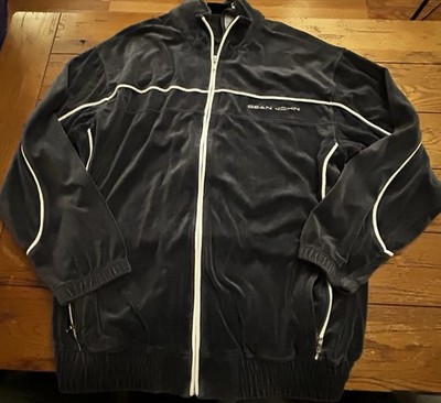 Y2K Sean John Gray Jacket with white piping size 2XL #tracksuit