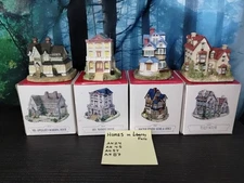 Set Of 4 Liberty Falls Homes And Houses. Tully House, Rev Watkins Vintage 1990s 
