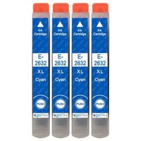 4 Cyan Tintenpatronen Ersetzen Epson T2632 (26XL) Non-Oem / Kompatibel