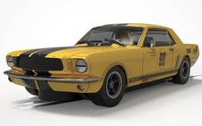 Scalextric C4537 yellow Ford Mustang Hardtop Rassler Racing Taylor Priaulux 1:32