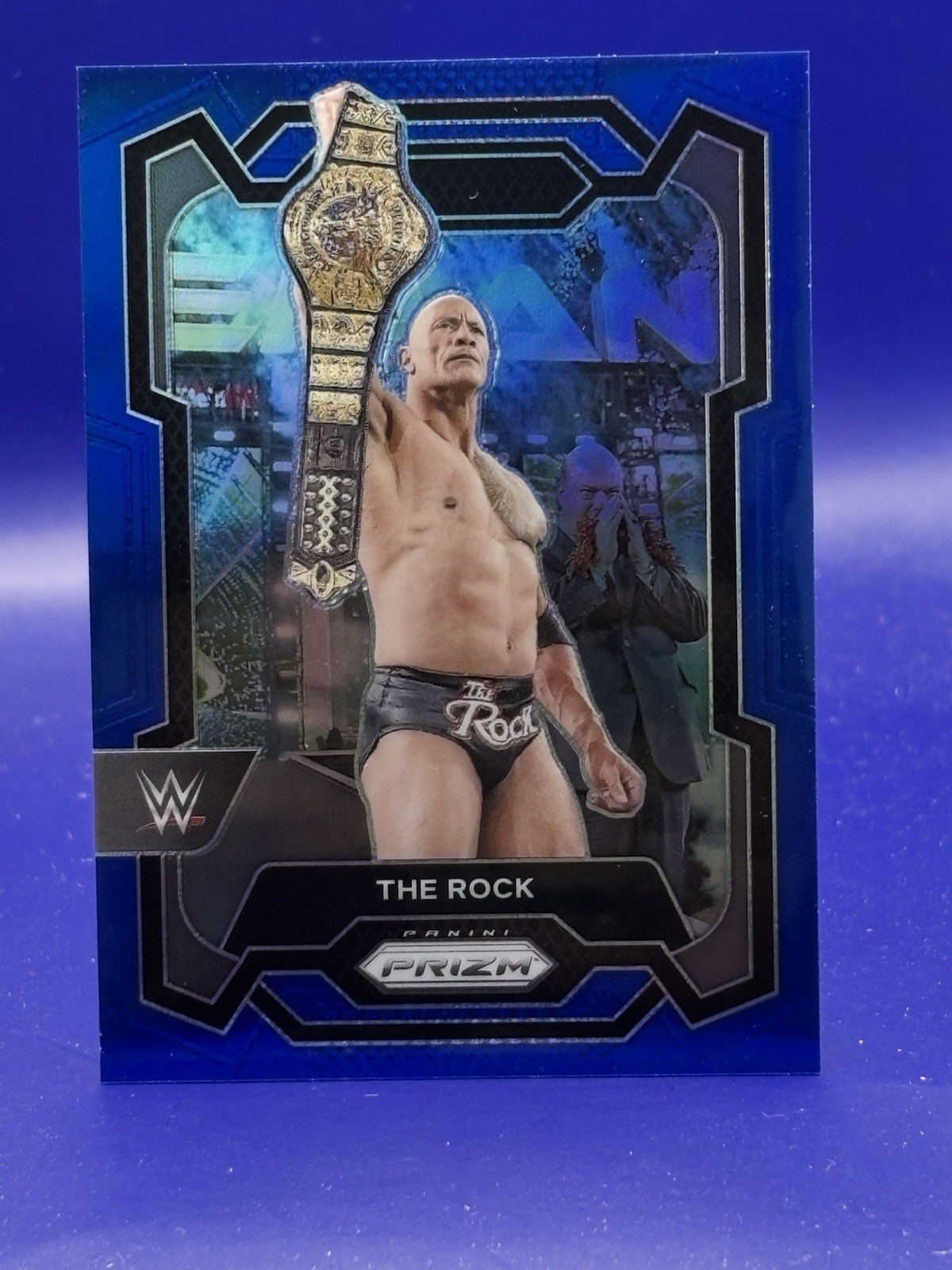 2024 Panini Prizm WWE Blue Prizm /199 The Rock #193