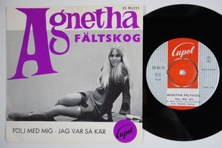 ABBA / AGNETHA FÄLTSKOG Följ Med Mig RARE 1967 debut 45 Sweden swedish LISTEN!