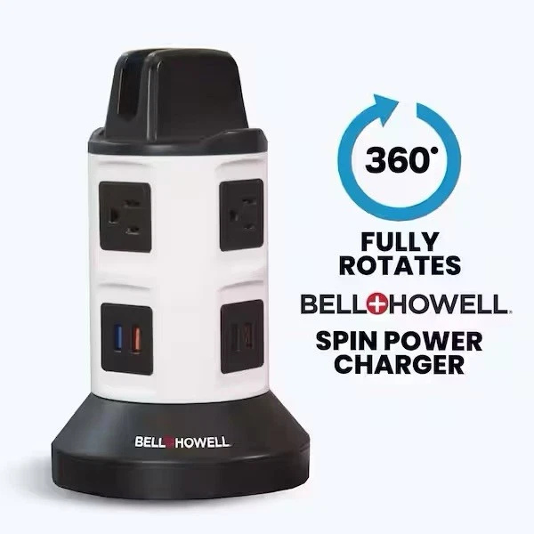 Bell + Howell 4-Outlets / 6 USB Spin Power - The Ultimate Smart Charging Station - Image 2 of 4