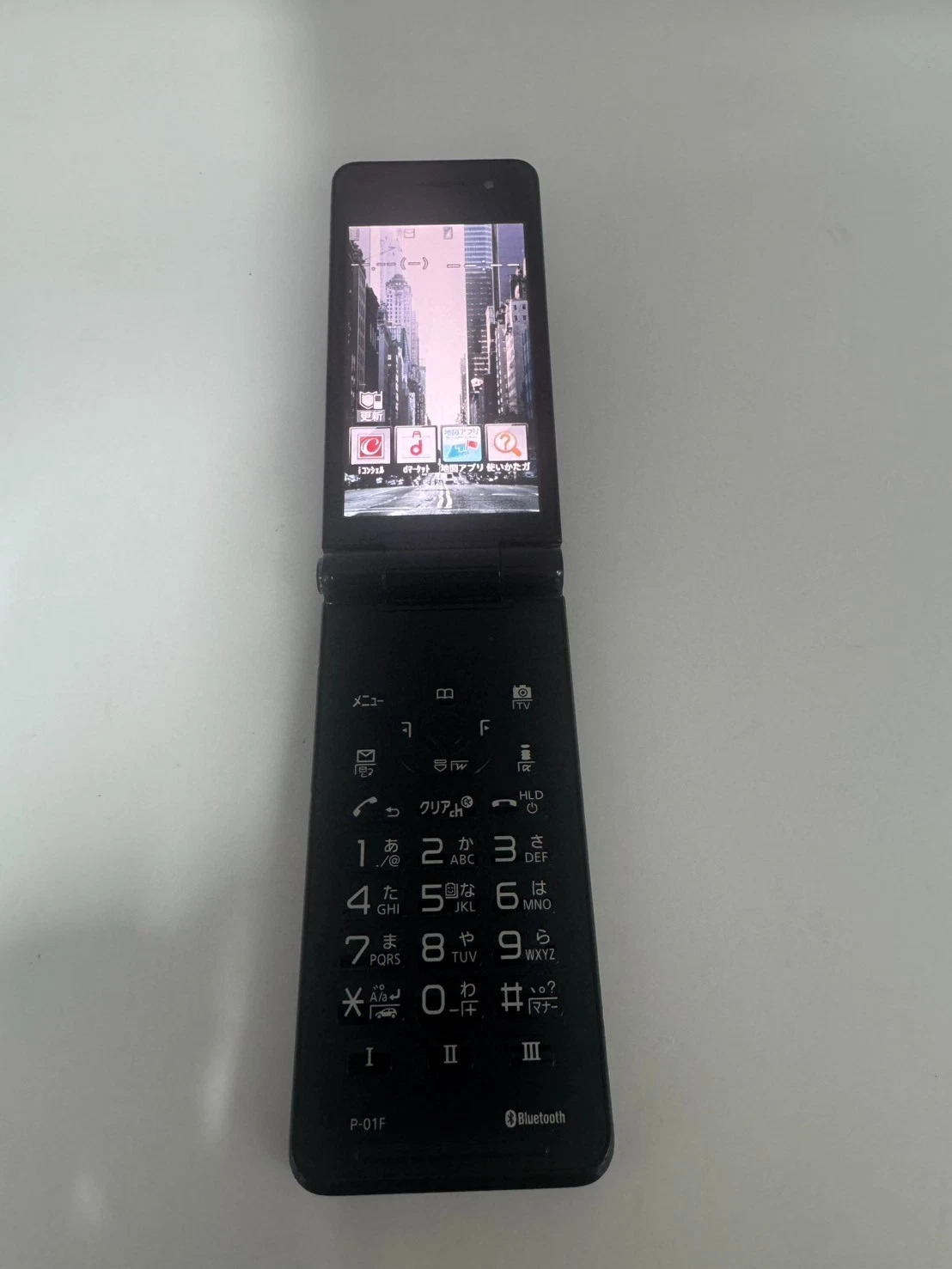 NTT docomo P-01F Mobile Japanese Flip phone Garakei Keitai Cell phone Retro