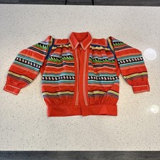 Vtg 1950s Seminole Patchwork Native American Handmade Womens Bolero Jacket XS