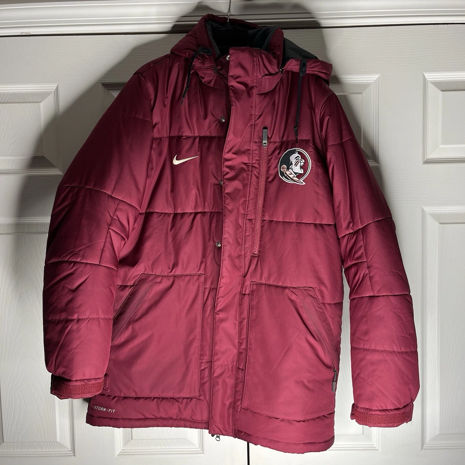 Nike Storm Fit Florida State Seminoles Puffer Jacket Mens Large Warm Down FSU