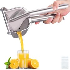 Real Stainless Steel Lemon Squeezer Citrus Juicer Hand Press Heavy Duty Manua...