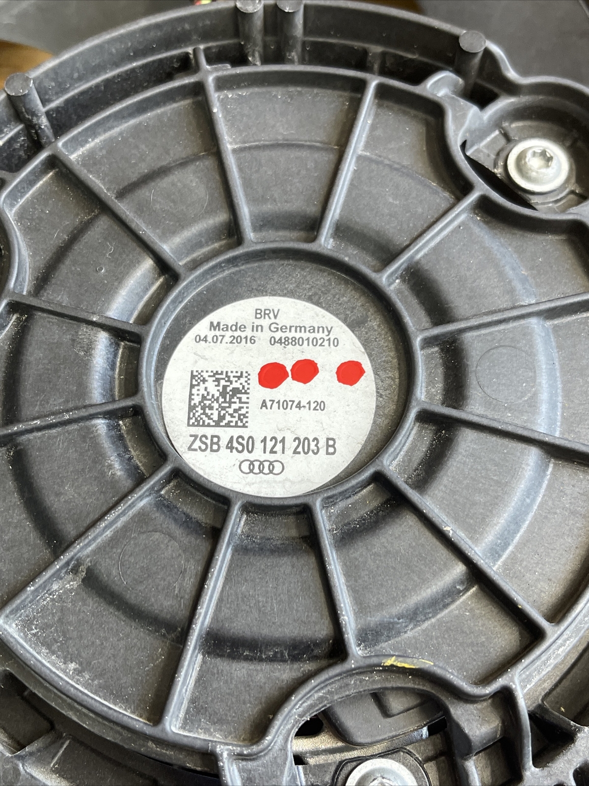 2014-2023 Audi R8 4S Radiator Cooling Fan Electric Motor Assembly 18k OEM
